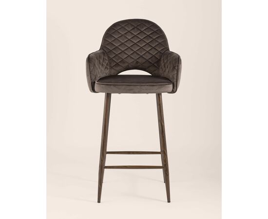Стул полубарный Венера диамант велюр коричневый, изображение 3 | Интернет магазин мебели и декора LifeDekor