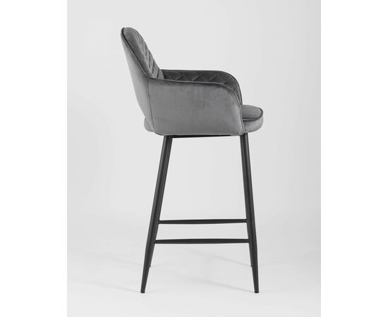 Стул полубарный Венера диамант велюр серый, изображение 5 | Интернет магазин мебели и декора LifeDekor