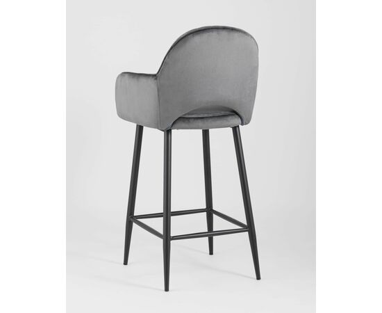 Стул полубарный Венера диамант велюр серый, изображение 7 | Интернет магазин мебели и декора LifeDekor
