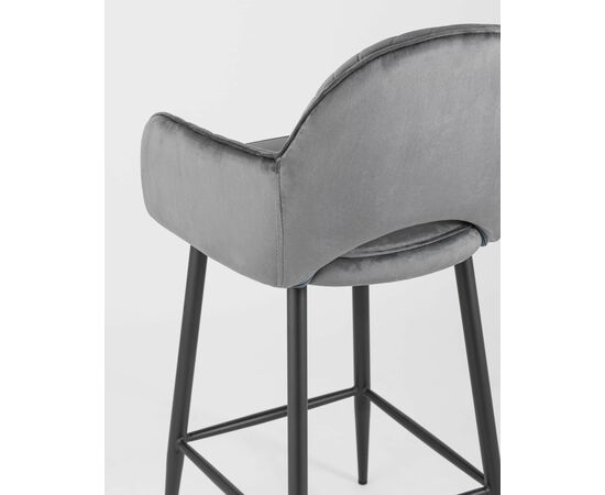 Стул полубарный Венера диамант велюр серый, изображение 8 | Интернет магазин мебели и декора LifeDekor
