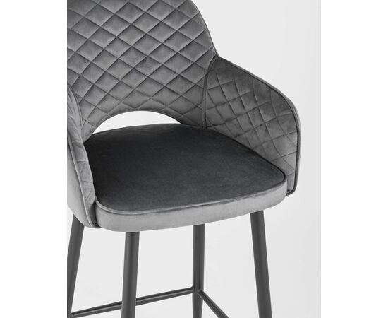 Стул полубарный Венера диамант велюр серый, изображение 9 | Интернет магазин мебели и декора LifeDekor