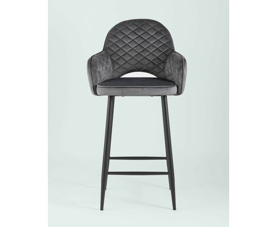 Стул полубарный Венера диамант велюр серый, изображение 4 | Интернет магазин мебели и декора LifeDekor