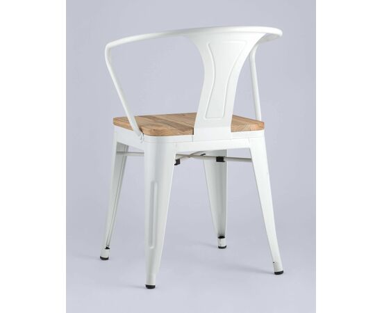 Стул TOLIX ARM WOOD с подлокотниками белый, изображение 6 | Интернет магазин мебели и декора LifeDekor