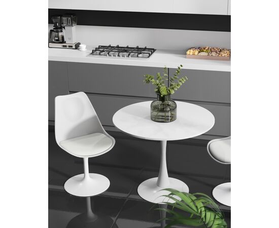 Стол Tulip D80 белый, изображение 3 | Интернет магазин мебели и декора LifeDekor