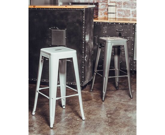 Стул барный TOLIX белый глянцевый, изображение 3 | Интернет магазин мебели и декора LifeDekor