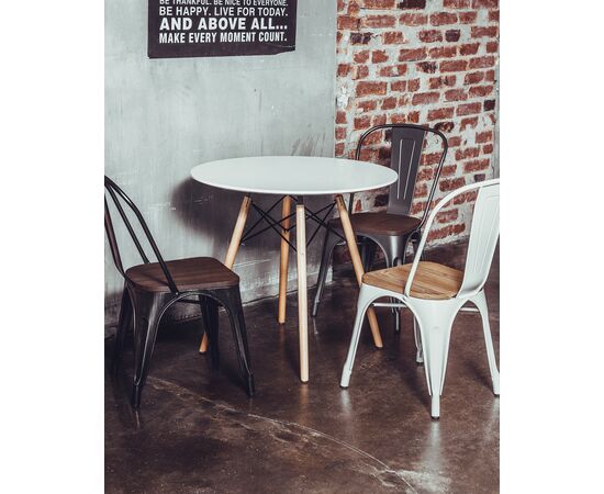 Стул TOLIX WOOD черный патина золото, изображение 3 | Интернет магазин мебели и декора LifeDekor