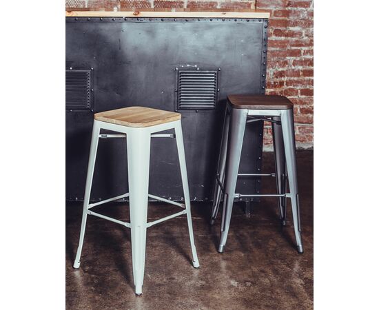 Стул барный TOLIX WOOD белый глянцевый, изображение 3 | Интернет магазин мебели и декора LifeDekor