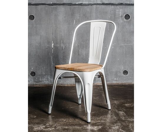 Стул TOLIX WOOD белый глянцевый, изображение 4 | Интернет магазин мебели и декора LifeDekor