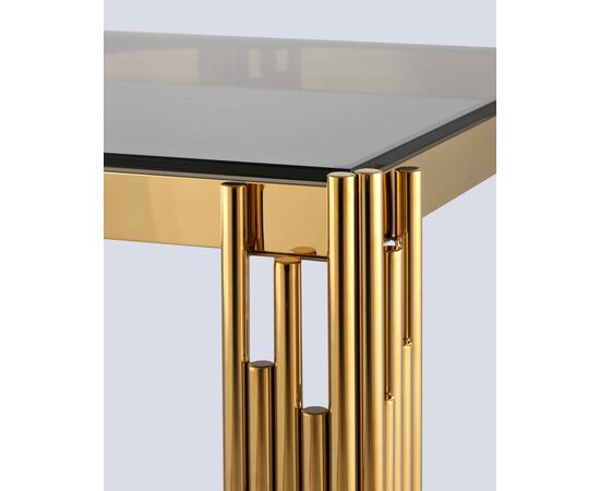 Журнальный столик 55*55 ГЭТСБИ золото стекло smoke, изображение 7 | Интернет магазин мебели и декора LifeDekor
