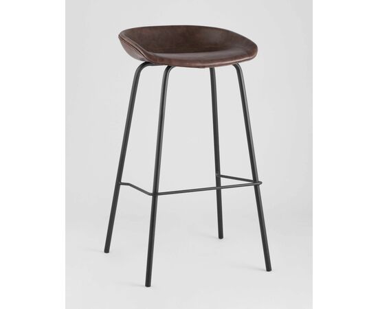 Стул барный Beetle Lite PU коричневый, изображение 2 | Интернет магазин мебели и декора LifeDekor