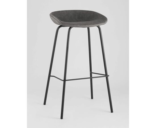 Стул барный Beetle Lite PU серый, изображение 2 | Интернет магазин мебели и декора LifeDekor