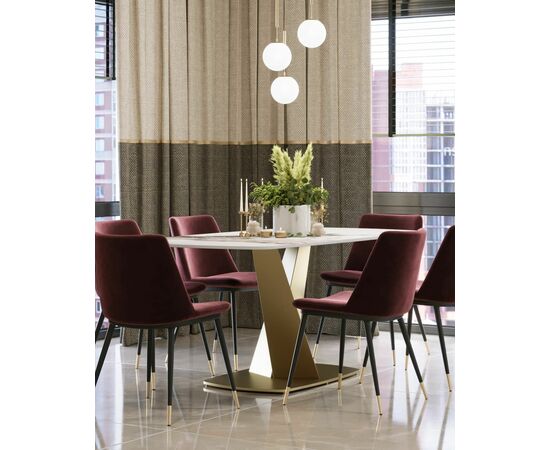 Стул Мелисса велюр бордовый, изображение 3 | Интернет магазин мебели и декора LifeDekor