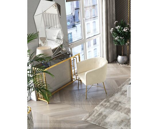 Кресло Шале велюр бежевый, изображение 6 | Интернет магазин мебели и декора LifeDekor