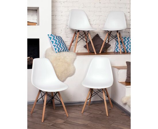 Стул DSW белый x4, изображение 5 | Интернет магазин мебели и декора LifeDekor