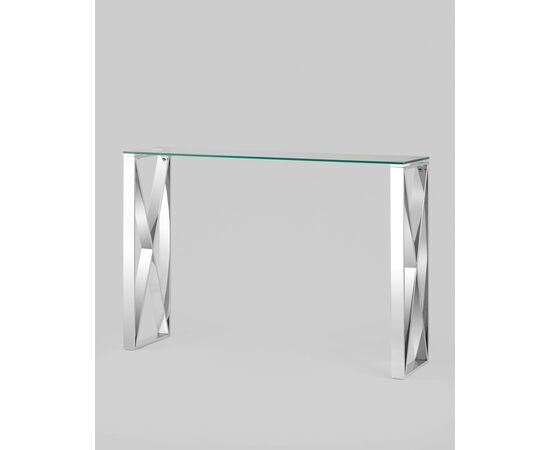 Консоль КРОСС 115*30 серебро, изображение 2 | Интернет магазин мебели и декора LifeDekor