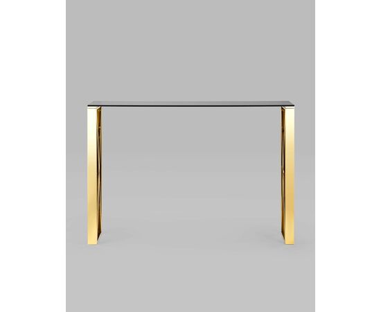 Консоль КРОСС 115*30 золото стекло smoke, изображение 3 | Интернет магазин мебели и декора LifeDekor