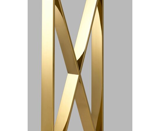 Консоль КРОСС 115*30 золото стекло smoke, изображение 5 | Интернет магазин мебели и декора LifeDekor