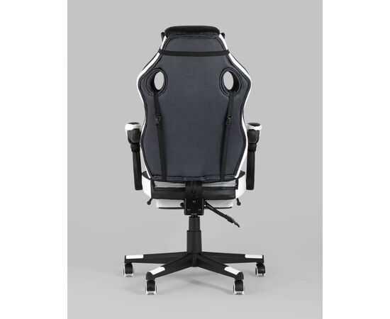 Кресло игровое TopChairs Virage черно-белое, изображение 7 | Интернет магазин мебели и декора LifeDekor
