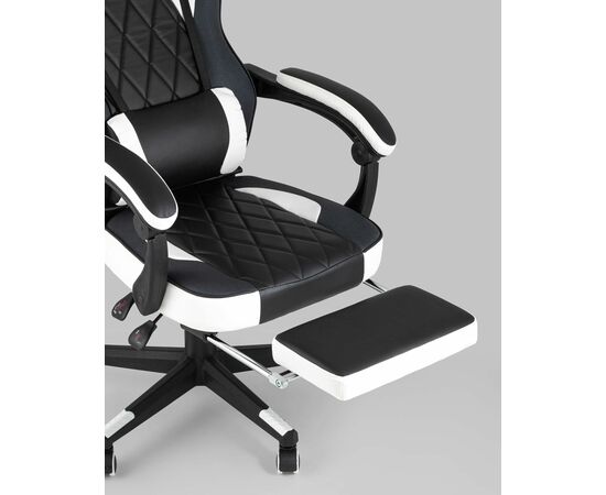 Кресло игровое TopChairs Virage черно-белое, изображение 9 | Интернет магазин мебели и декора LifeDekor