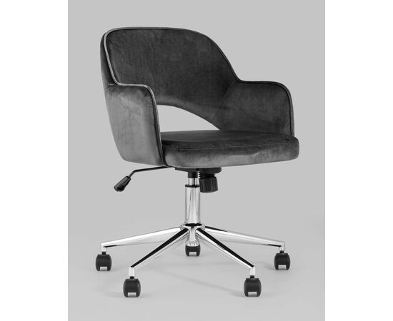 Кресло компьютерное Кларк велюр серый, изображение 2 | Интернет магазин мебели и декора LifeDekor