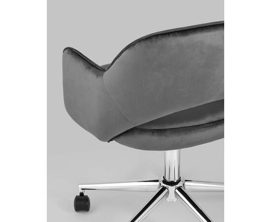 Кресло компьютерное Кларк велюр серый, изображение 9 | Интернет магазин мебели и декора LifeDekor