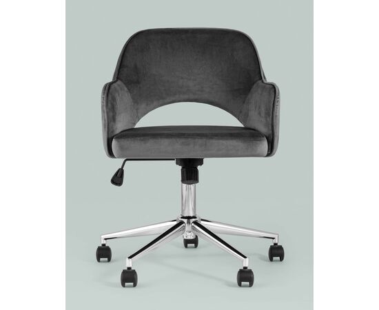 Кресло компьютерное Кларк велюр серый, изображение 5 | Интернет магазин мебели и декора LifeDekor