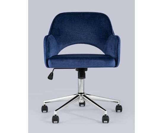 Кресло компьютерное Кларк велюр синий, изображение 5 | Интернет магазин мебели и декора LifeDekor