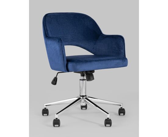Кресло компьютерное Кларк велюр синий, изображение 2 | Интернет магазин мебели и декора LifeDekor