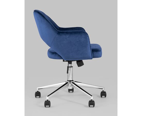 Кресло компьютерное Кларк велюр синий, изображение 6 | Интернет магазин мебели и декора LifeDekor