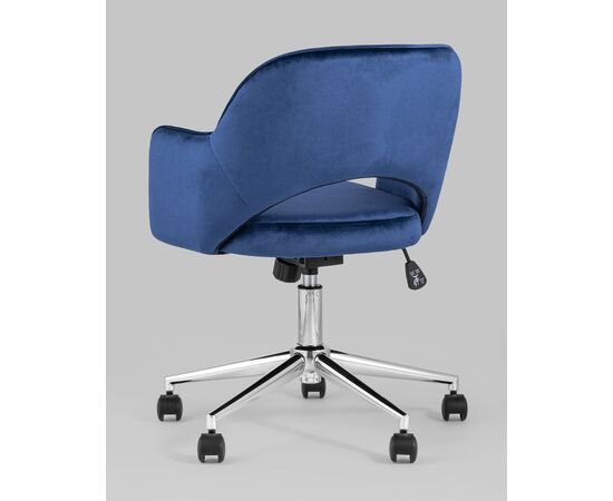Кресло компьютерное Кларк велюр синий, изображение 8 | Интернет магазин мебели и декора LifeDekor