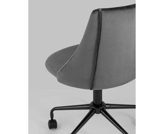 Кресло компьютерное Сиана велюр серый, изображение 9 | Интернет магазин мебели и декора LifeDekor