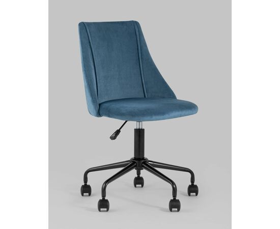 Кресло компьютерное Сиана велюр синий, изображение 2 | Интернет магазин мебели и декора LifeDekor