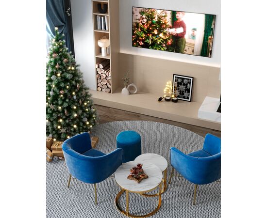 Кресло Шале велюр синий, изображение 6 | Интернет магазин мебели и декора LifeDekor