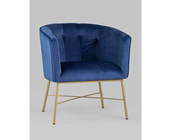Кресло Шале велюр синий, изображение 2 | Интернет магазин мебели и декора LifeDekor
