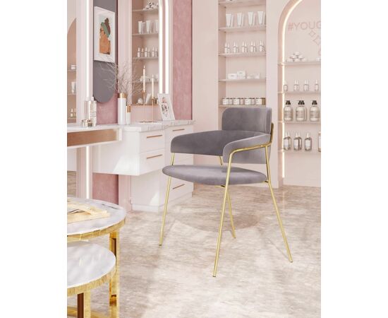 Стул Полин светло-серый, изображение 3 | Интернет магазин мебели и декора LifeDekor