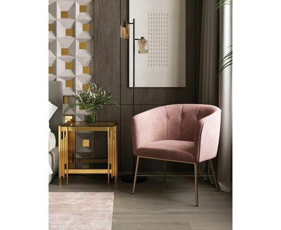 Кресло Шале велюр розовый, изображение 5 | Интернет магазин мебели и декора LifeDekor