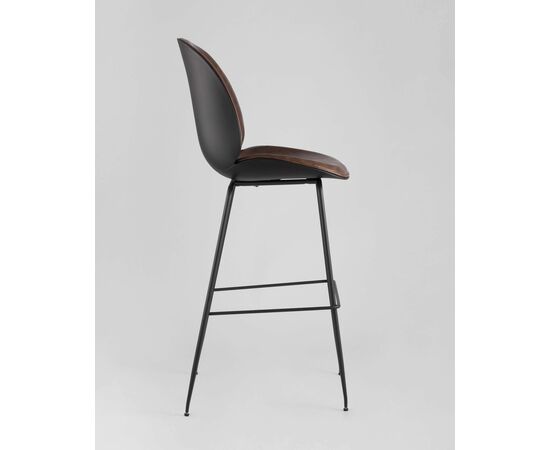 Стул барный Beetle PU со спинкой коричневый, изображение 6 | Интернет магазин мебели и декора LifeDekor