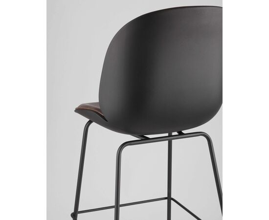 Стул барный Beetle PU со спинкой коричневый, изображение 9 | Интернет магазин мебели и декора LifeDekor