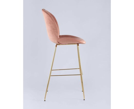 Стул барный Beetle со спинкой пудровый, изображение 4 | Интернет магазин мебели и декора LifeDekor