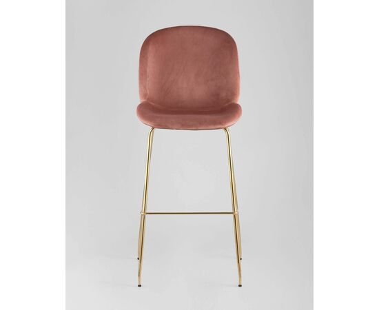 Стул барный Beetle со спинкой пудровый, изображение 3 | Интернет магазин мебели и декора LifeDekor