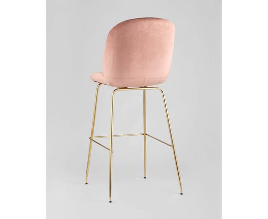 Стул барный Beetle со спинкой пудровый, изображение 6 | Интернет магазин мебели и декора LifeDekor