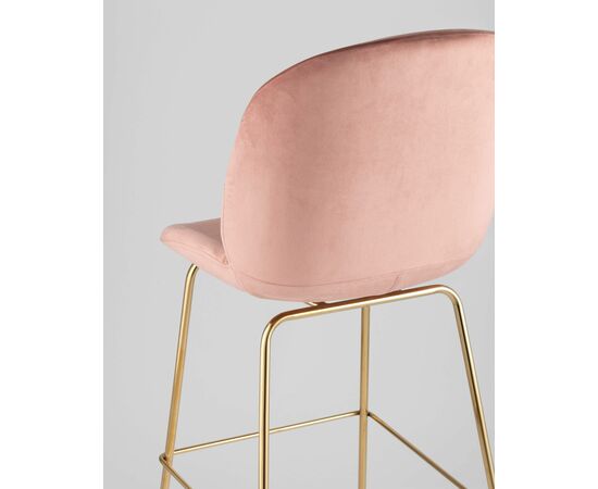 Стул барный Beetle со спинкой пудровый, изображение 7 | Интернет магазин мебели и декора LifeDekor