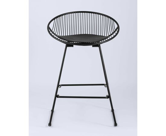 Стул полубарный UFO черный с черной подушкой, изображение 11 | Интернет магазин мебели и декора LifeDekor