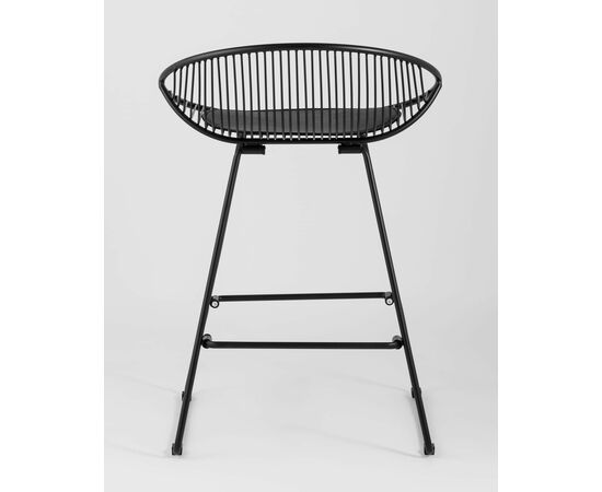 Стул полубарный UFO черный с черной подушкой, изображение 13 | Интернет магазин мебели и декора LifeDekor