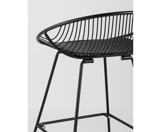 Стул полубарный UFO черный с черной подушкой, изображение 15 | Интернет магазин мебели и декора LifeDekor