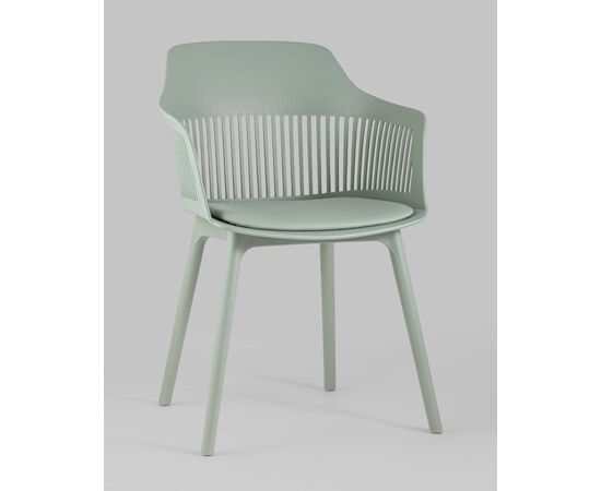 Стул Crocus с подушкой серо-зеленый, изображение 2 | Интернет магазин мебели и декора LifeDekor