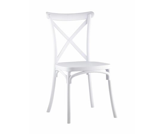 Стул Кроссбэк пластиковый белый | Интернет магазин мебели и декора LifeDekor