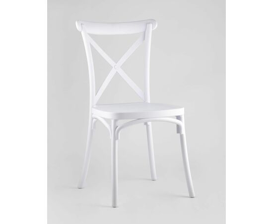 Стул Кроссбэк пластиковый белый, изображение 2 | Интернет магазин мебели и декора LifeDekor
