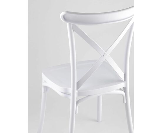 Стул Кроссбэк пластиковый белый, изображение 9 | Интернет магазин мебели и декора LifeDekor
