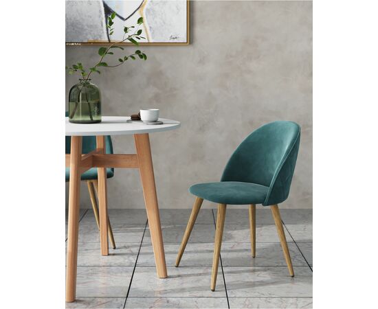 Стул Лион велюр с ромбами аквамарин, изображение 5 | Интернет магазин мебели и декора LifeDekor